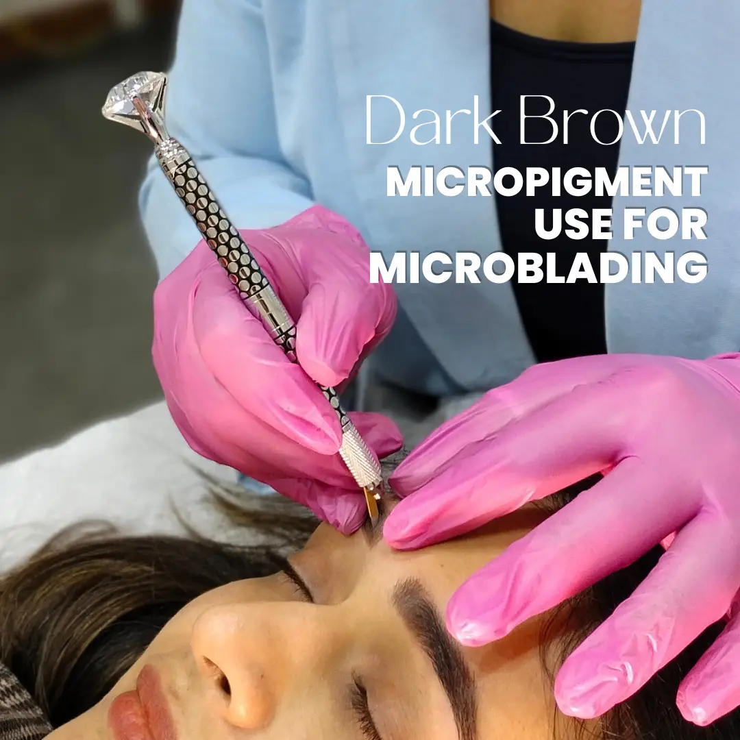 ibrow Permanent Makeup Microblading Semi Cream Ink for Eyebrows | Professional Use Only (Dark Brown, 10ml Bottle)