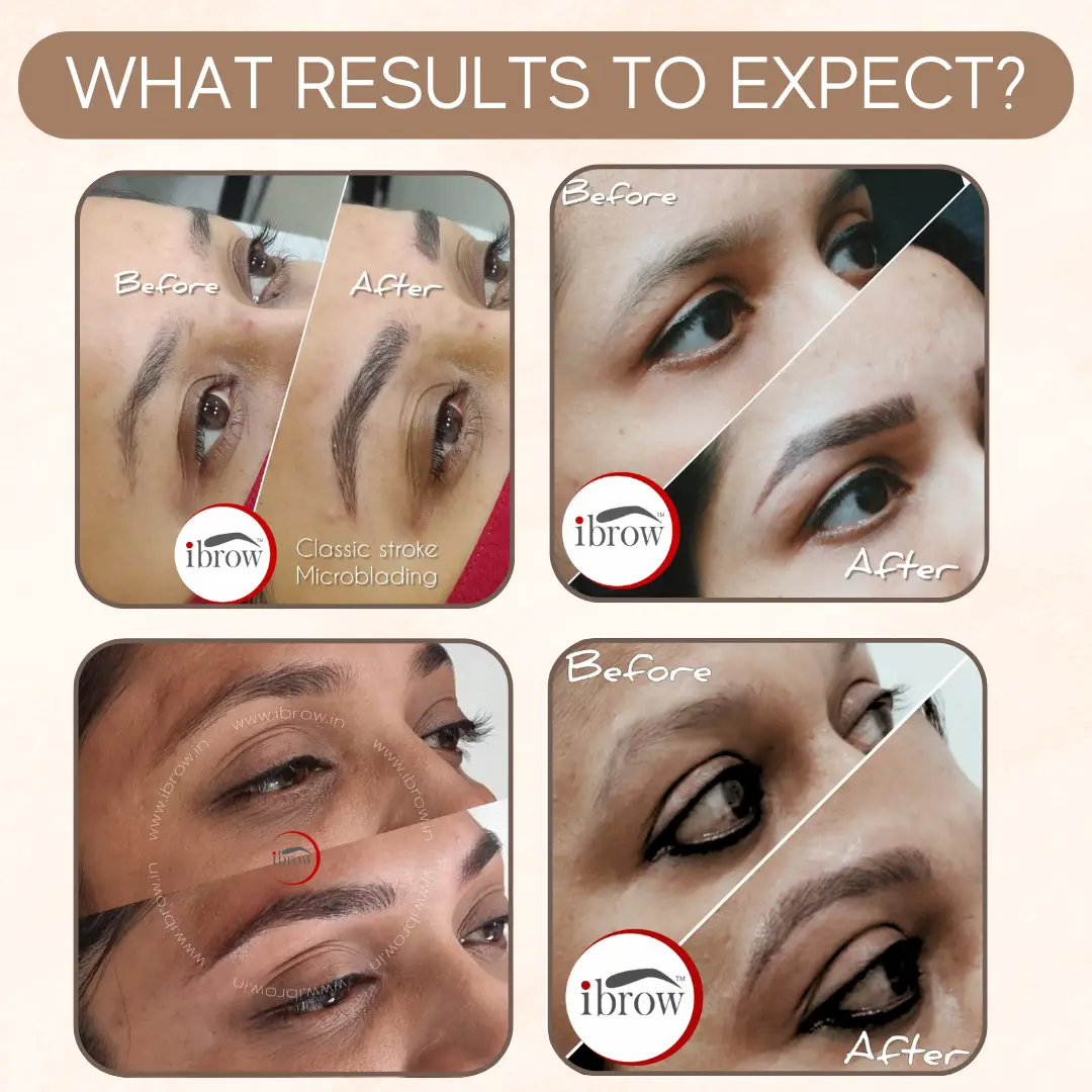 What Result to Expect of ibrow Permanent Makeup Microblading Semi Cream Ink for Eyebrows | Professional Use Only (Black Brown, 10ml Bottle)