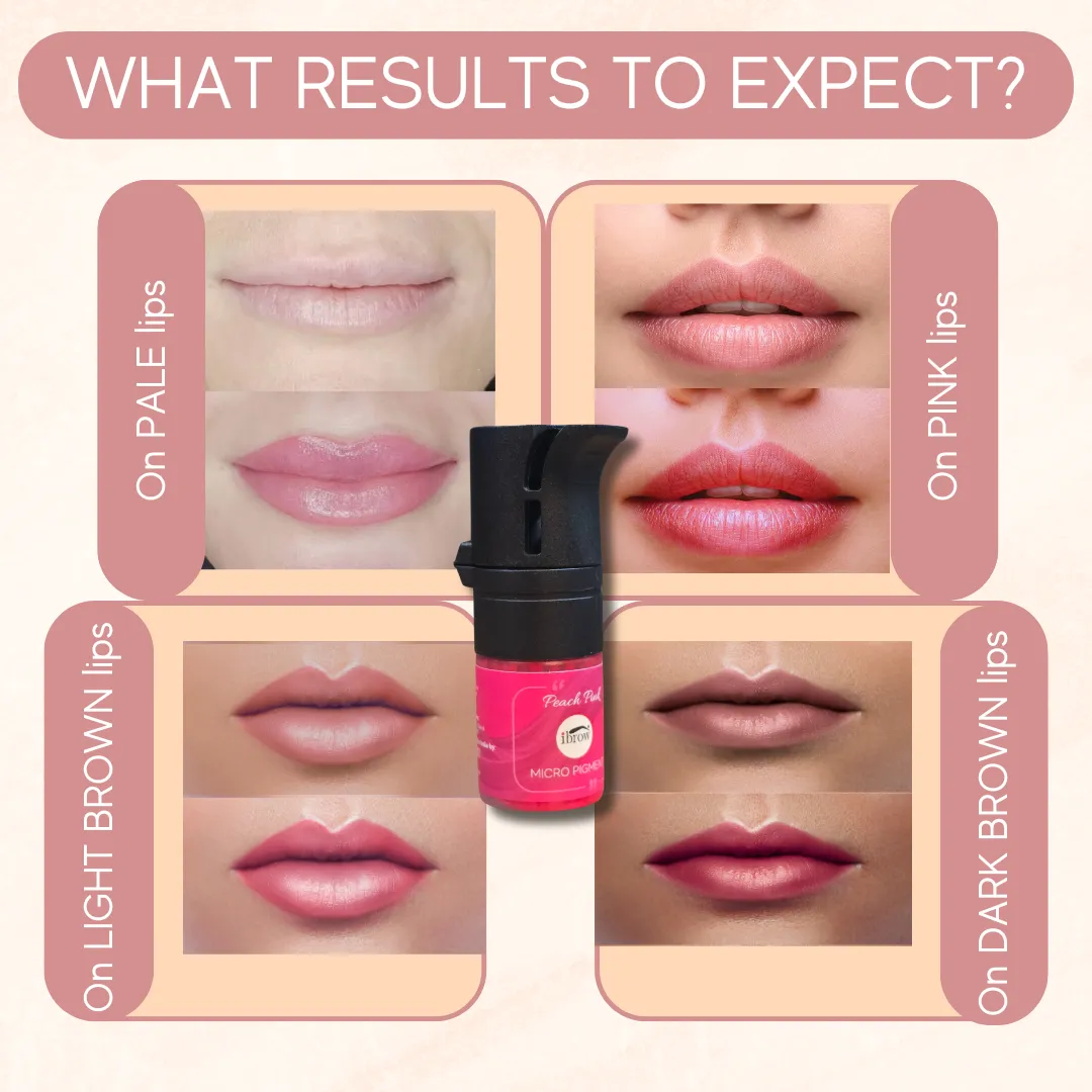 ibrow Liquid PMU Pigment for Lips – Peach Pink (5 ml) - Image 3