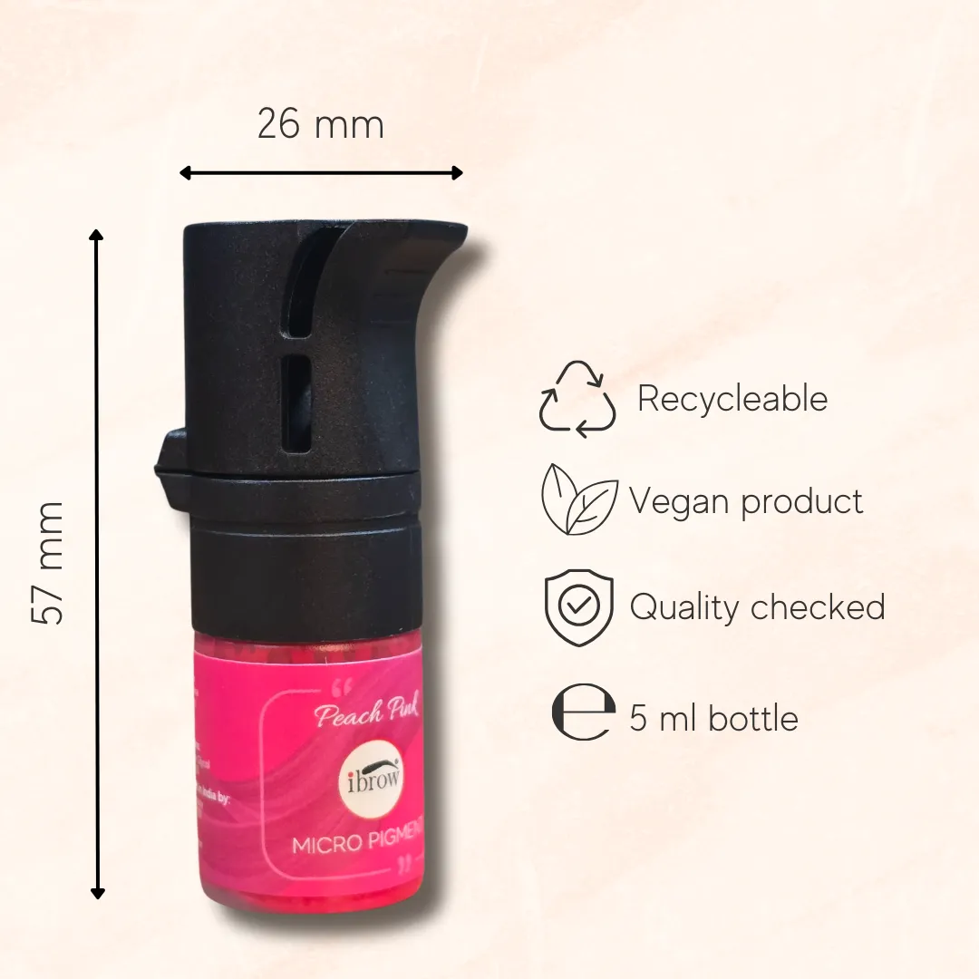 ibrow Liquid PMU Pigment for Lips – Peach Pink (5 ml) - Image 7
