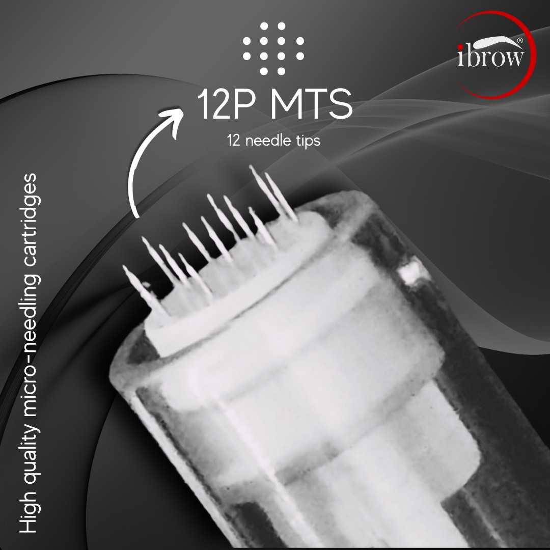 ibrow MTS-12 Pin Microneedling Screw-Type Cartridges (10 Pcs) - Image 2