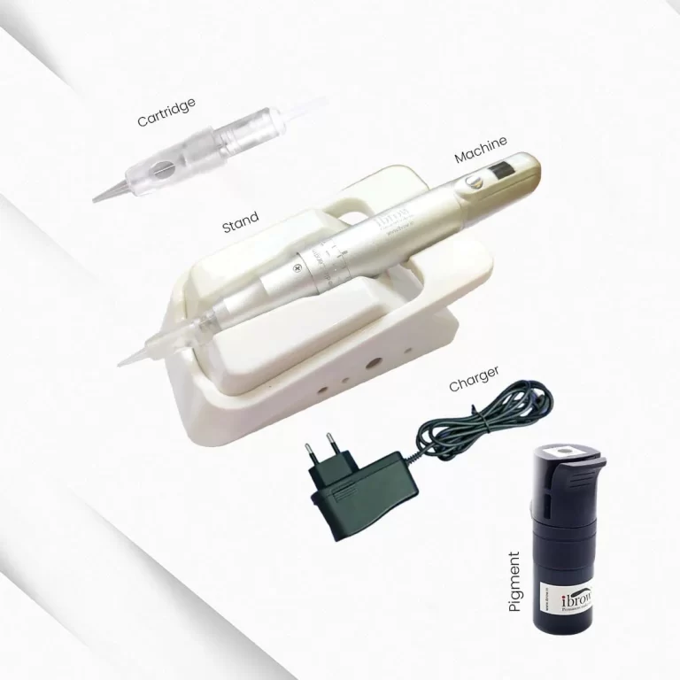 ibrow Sparkle kit includes charger, pigment, stand, machine & cartridge