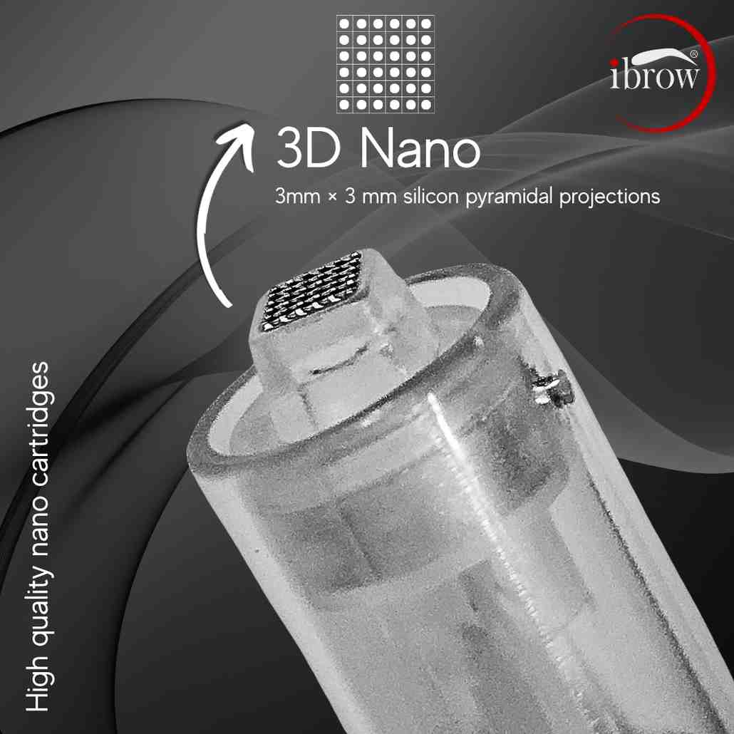 ibrow 3D Nano Square Screw-Type Cartridges (10 Pcs) - Image 2