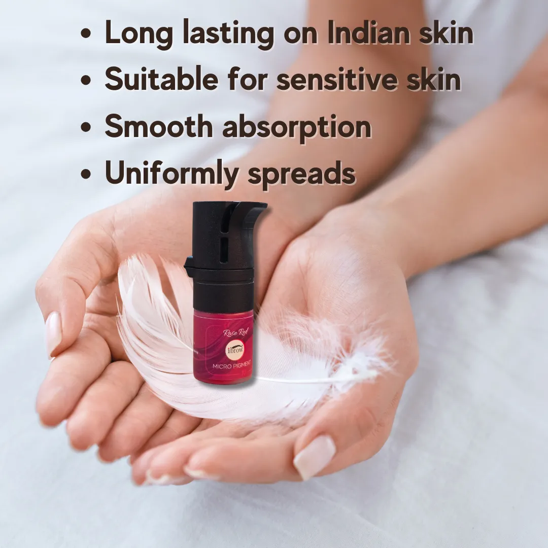 Benefits of ibrow Permanent Makeup Rose Red Liquid Pigment for Lips - (5ml Bottle)