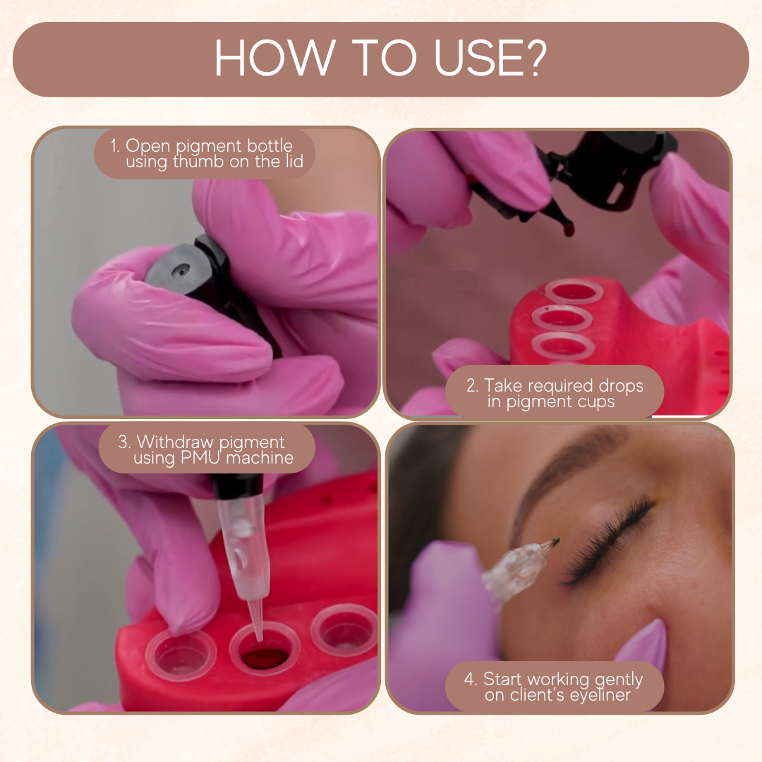 ibrow Liquid PMU Pigment for Eyeliners and Scalp – Jet Black (5 ml) - Image 3