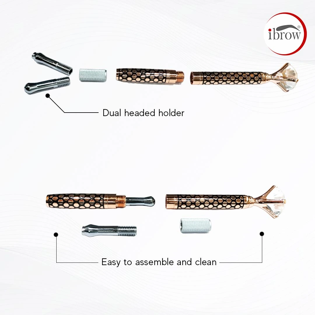 ibrow Rose Gold Crystal Semi Permanent Manual Microblading Makeup Pen Holder
