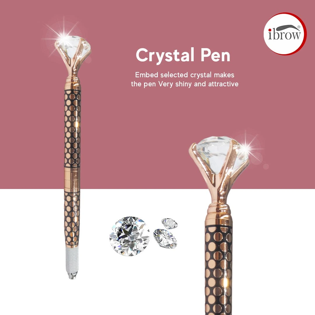 ibrow Rose Gold Crystal Semi Permanent Manual Microblading Makeup Pen Holder
