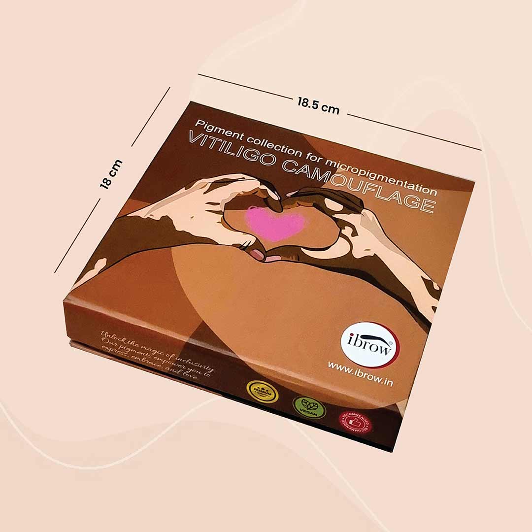 Dimensions of ibrow Vitiligo Camouflage Kit 4