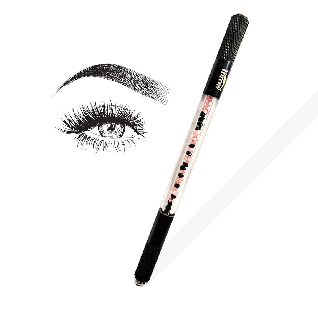Pink & Black Crystal Semi Permanent Manual Microblading Makeup Pen Holder 1