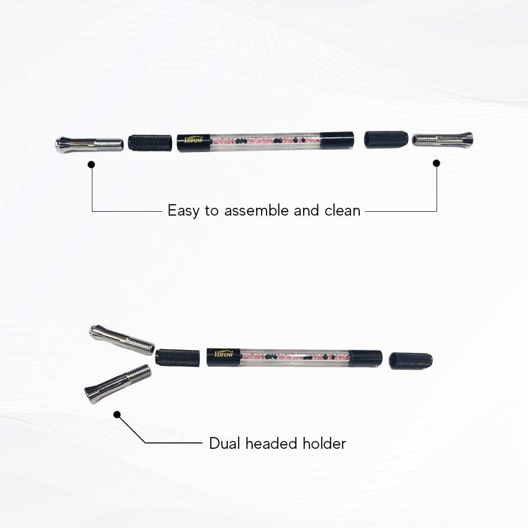 Pink Black Crystal Semi Permanent Manual Microblading Makeup Pen Holder 3