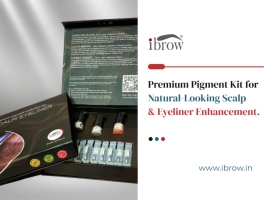 ibrow Premium Pigment Kit For Natural Looking Scalp & Eyeliner Enchancement