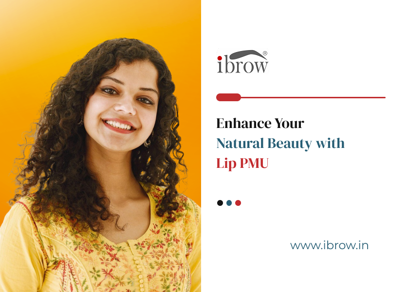 A beautiful smiling beautiful girl ibrow enhance your natural beauty with Lip PMU