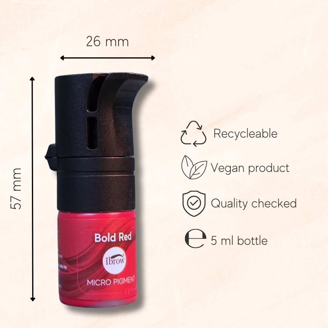 ibrow Liquid PMU Pigment for Lips – Bold Red (5 ml) - Image 2