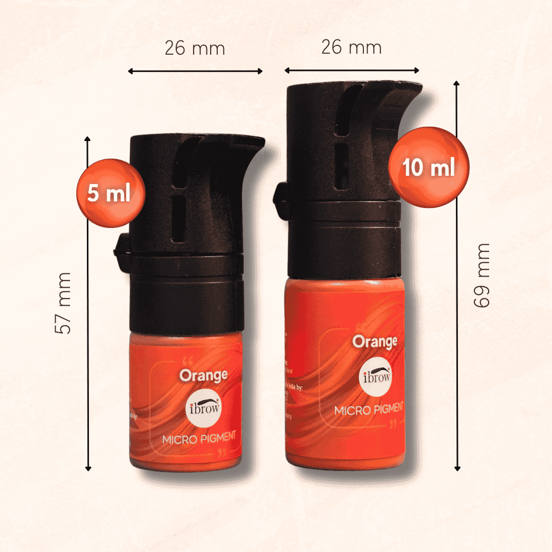 ibrow Orange Liquid PMU Pigment for Lips, Eyebrows & Eyeliners - - Image 2