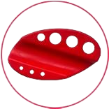 Red Pigment Tray with Cups