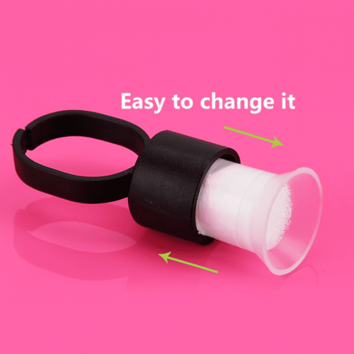 ibrow Sponge Ring Cups – Black & Pink Disposable Pigment Holders - Image 13