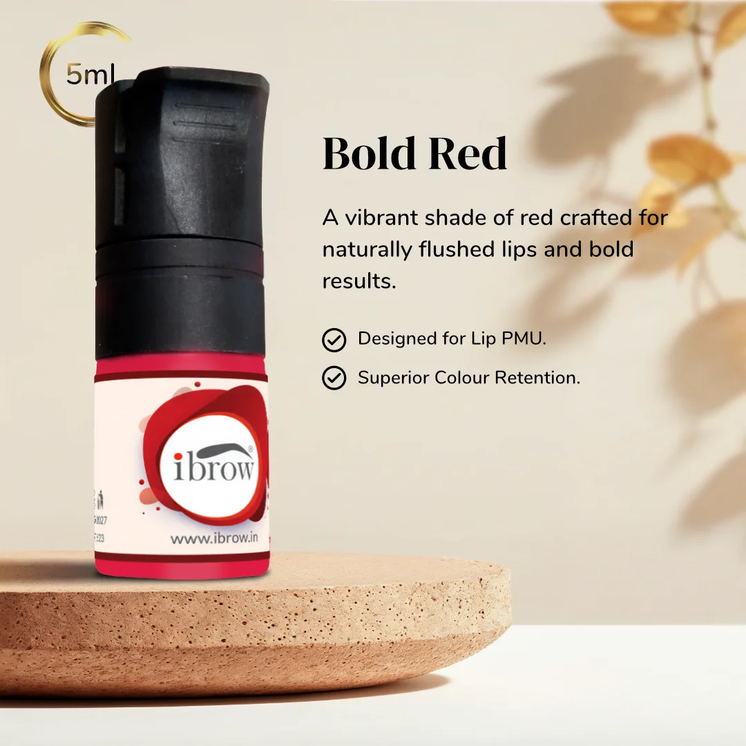 ibrow Bold Red Premium Liquid Pigment for Lip PMU – 5ml