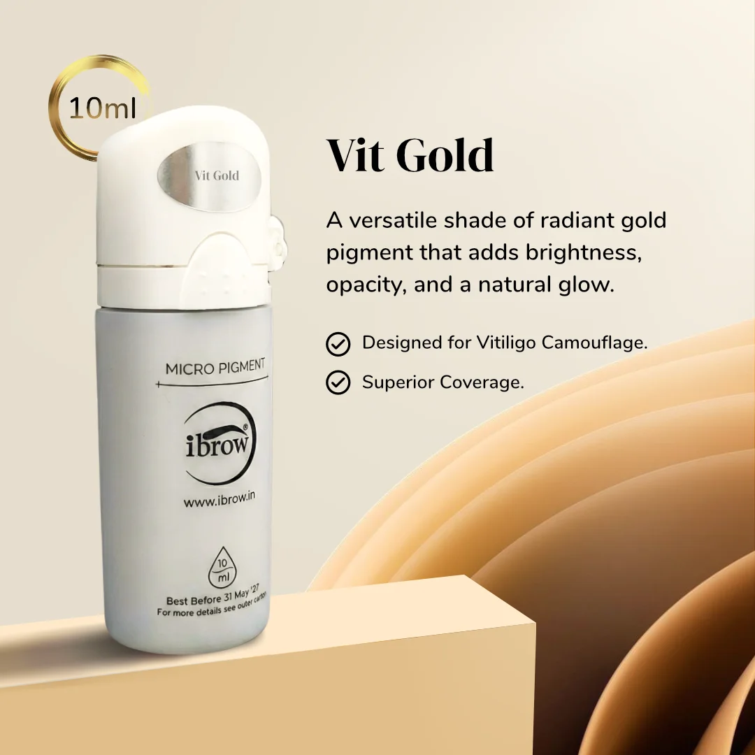 ibrow Vit Gold Semi-Cream Premium Pigment for Vitiligo Camouflage – 10 ml