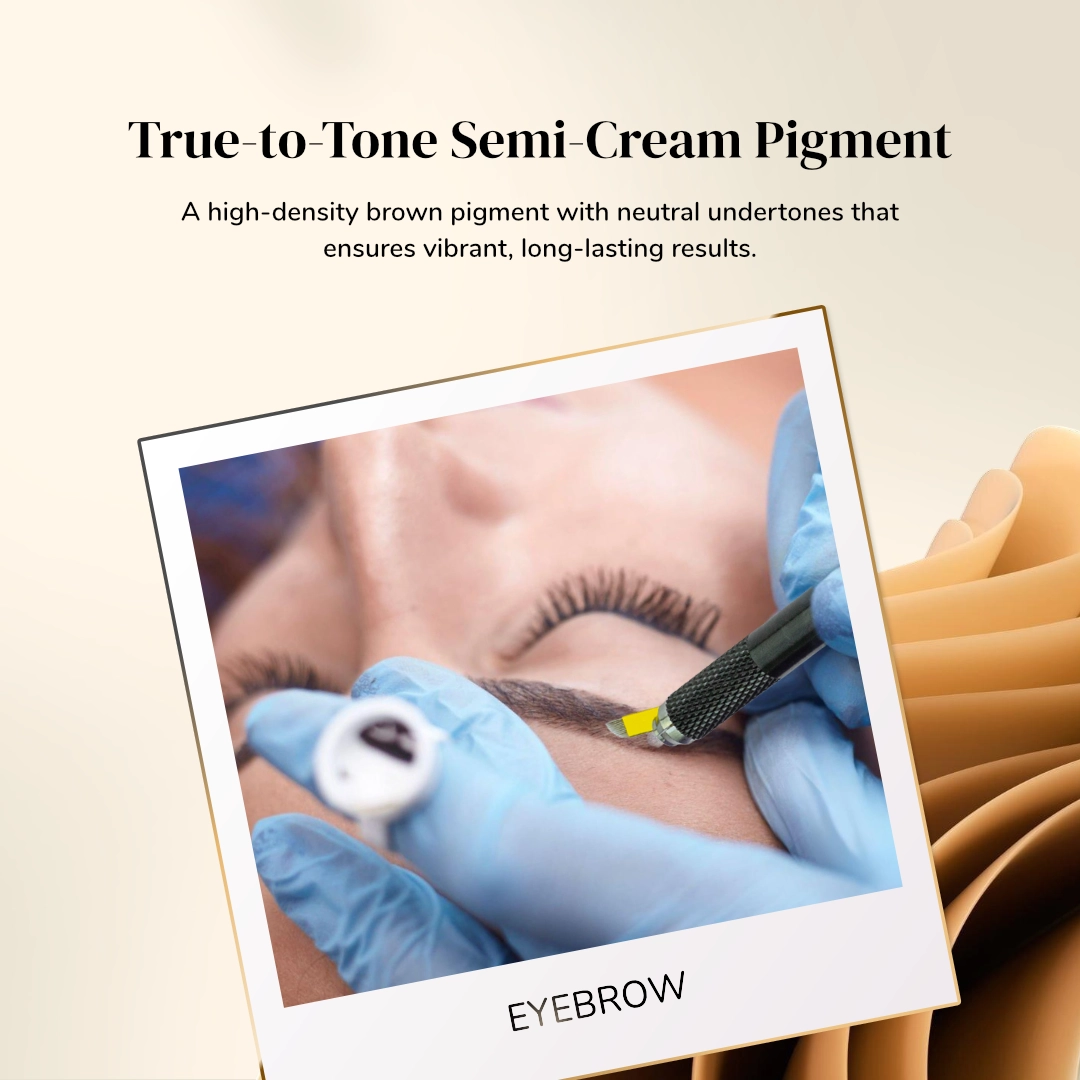 ibrow Chocolate Semi-Cream Premium Pigment for Microblading & Nanoblading – 10 ml - Image 2