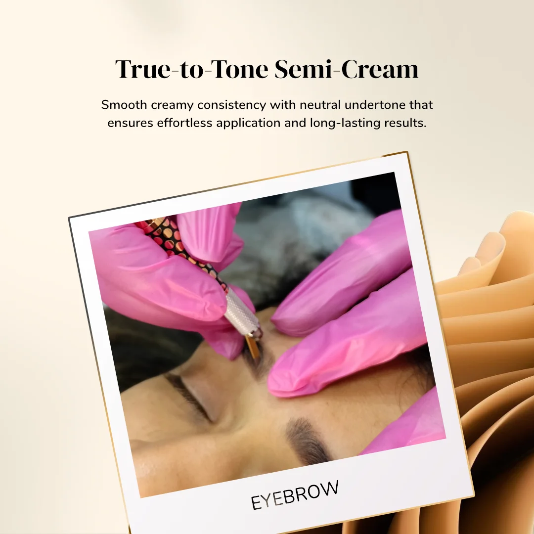 ibrow Dark Brown Semi-Cream Premium Pigment for Microblading & Nanoblading – 10 ml - Image 2
