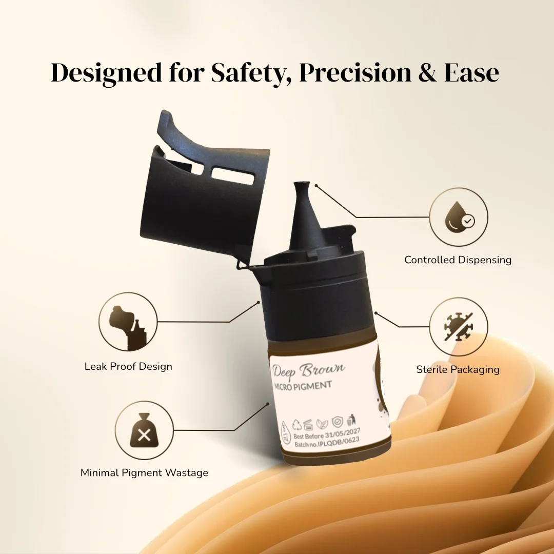 ibrow Deep Brown Premium Liquid Pigment for Eyebrow PMU – 5ml - Image 5
