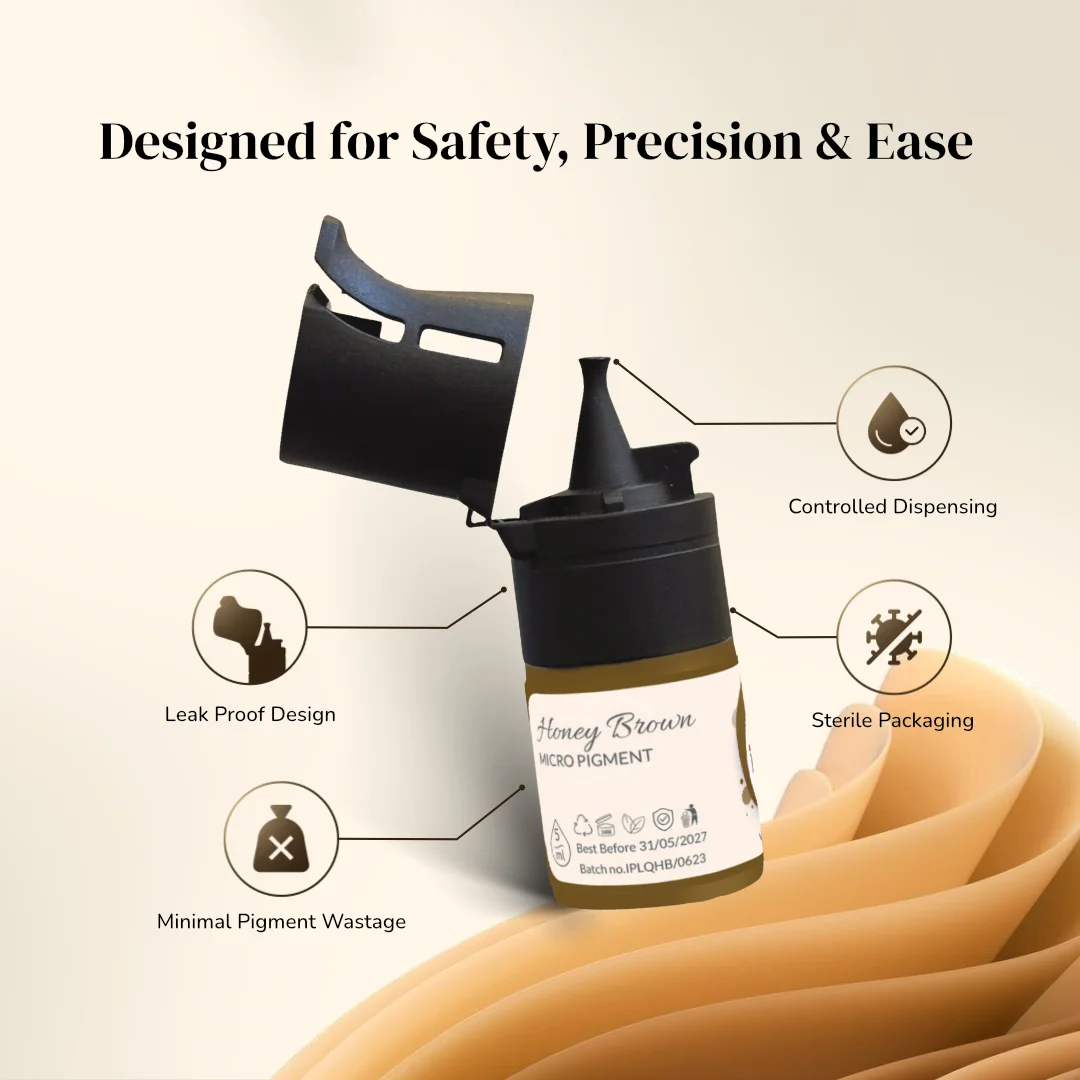 ibrow Honey Brown Premium Liquid Pigment for Eyebrow PMU – 5ml - Image 4