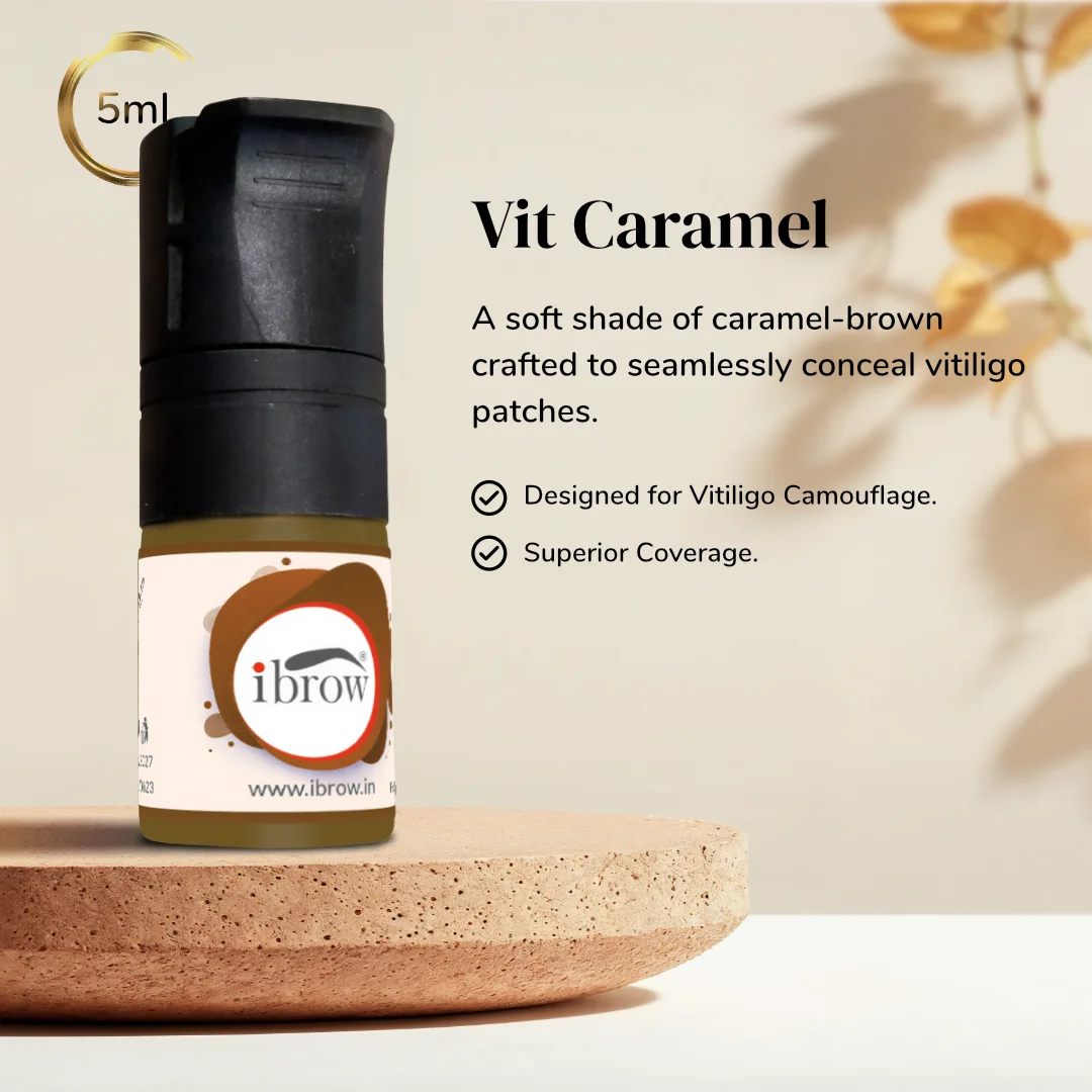 ibrow Vit Caramel Premium Liquid Pigment for Vitiligo Camouflage – 5ml