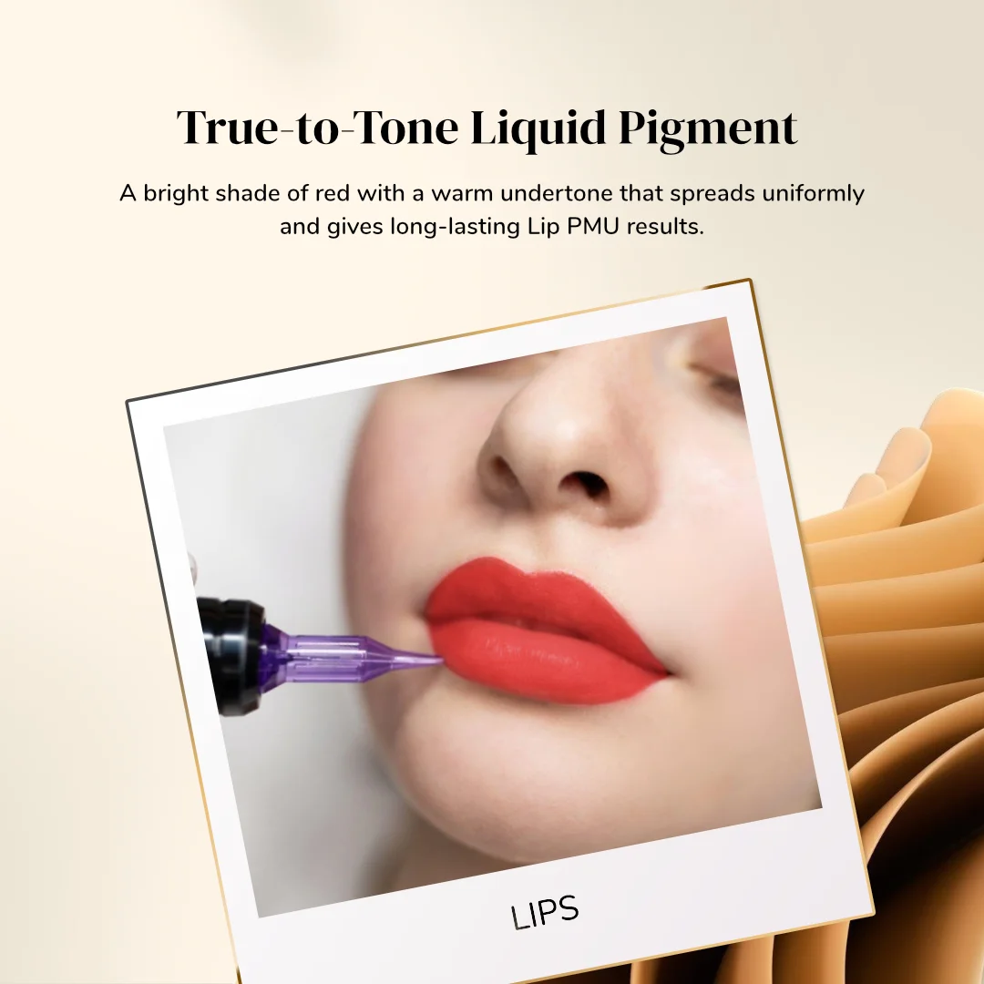 ibrow Vivid Red Premium Liquid Pigment for Lip PMU – 5ml - Image 2