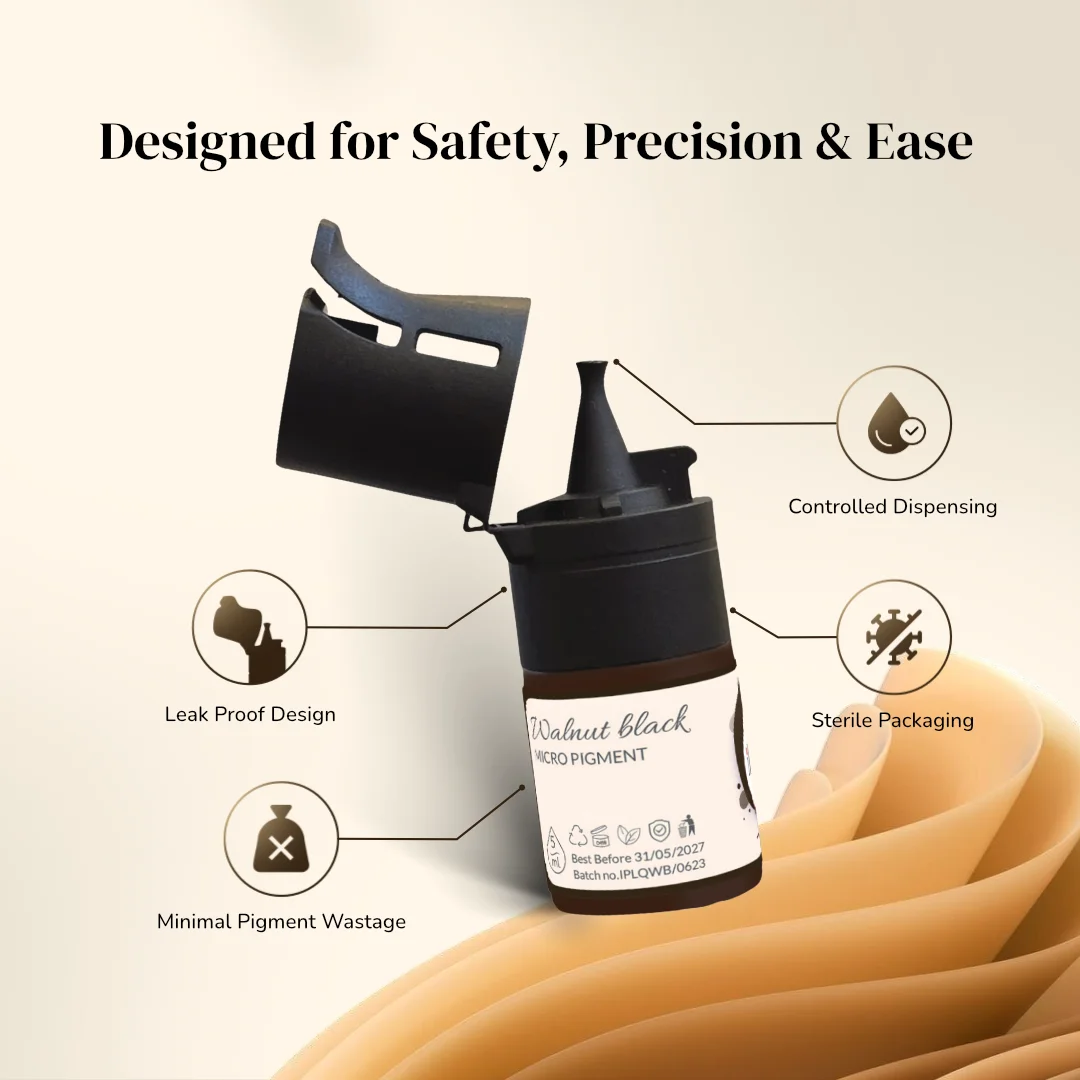 ibrow Walnut Black Premium Liquid Pigment for Eyebrow PMU – 5ml - Image 4